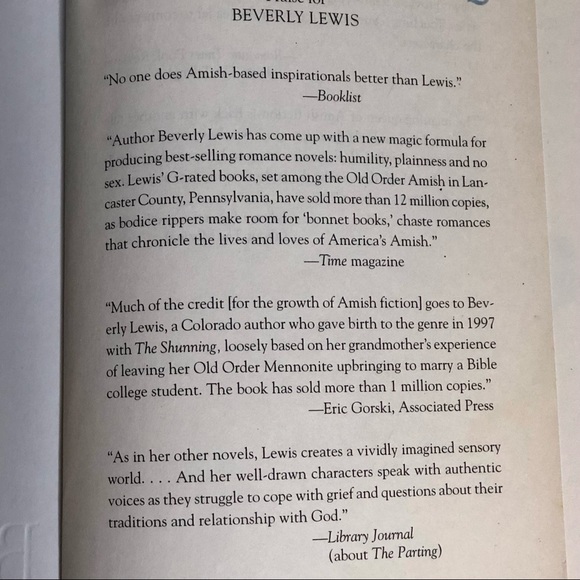 Beverly Lewis softcover book The Thorn Nee York Bestselling Author Amish… - Picture 4 of 4